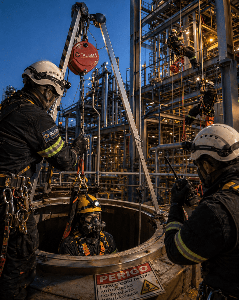 Resgate em espaço confinado e trabalho em altura: como garantir segurança com a NBR 16710 1 - Blog