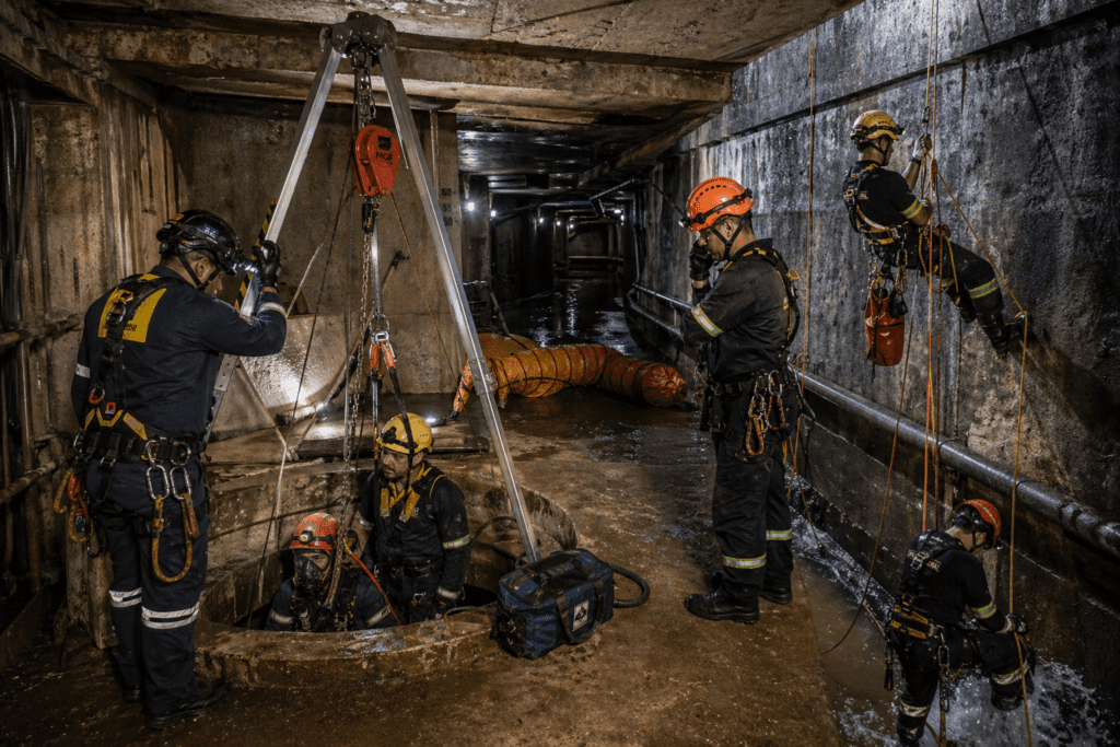 Resgate em espaço confinado e trabalho em altura: como garantir segurança com a NBR 16710 3 - Blog