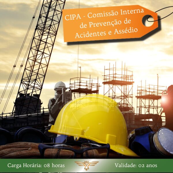 Curso CIPA – Comissão Interna de Prevenção de Acidentes e de Assédio – Grau de Risco I – 08 horas