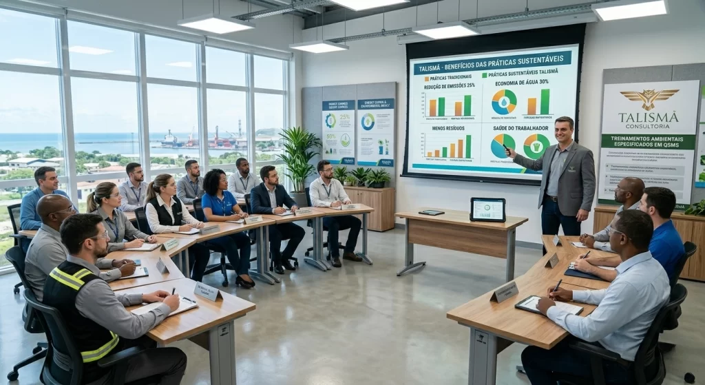 Práticas sustentáveis: Como transformar sua empresa e reduzir custos operacionais 6 Treinamento corporativo sobre educação e cultura de práticas sustentáveis realizado pela Talismã